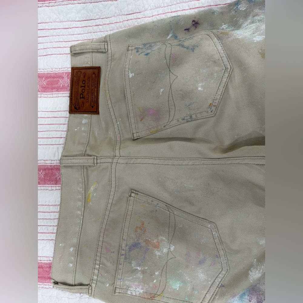 Ralph Lauren Polo Astor Slim Boyfriend Jeans in Beige - Picture 6 of 7